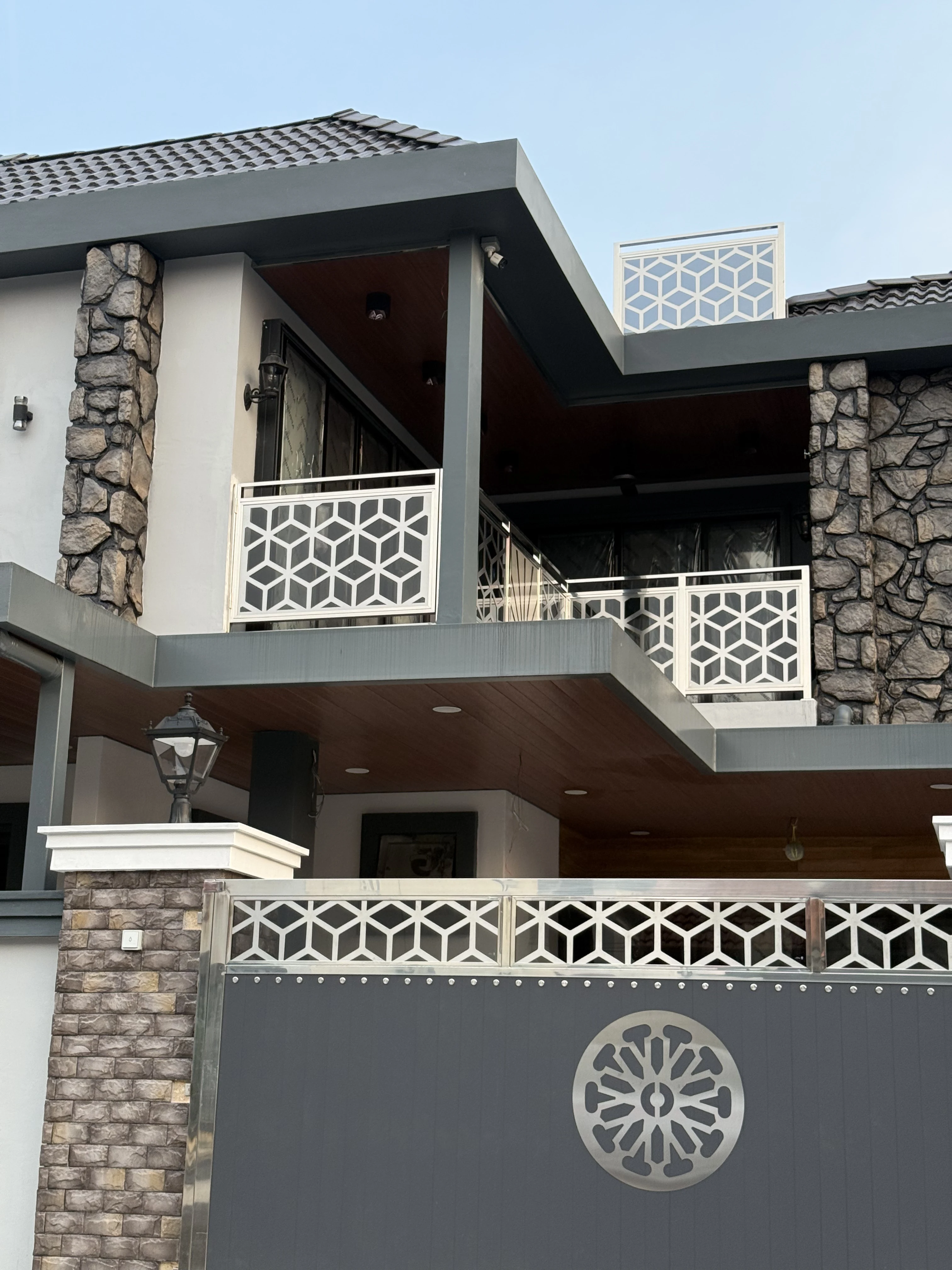 real picture of awning with PVC ceiling panel