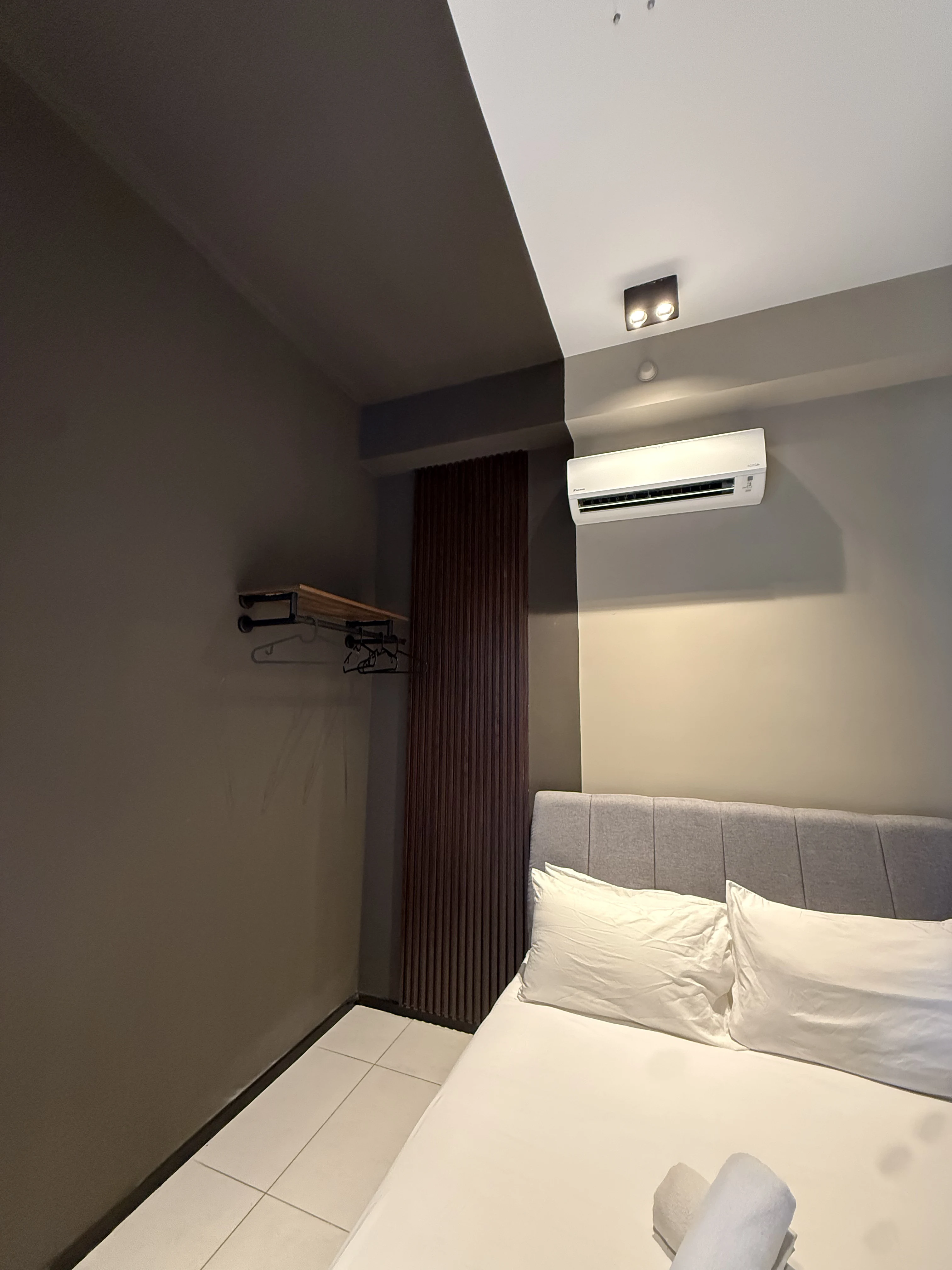 real picture of sample of fluted panel on wall