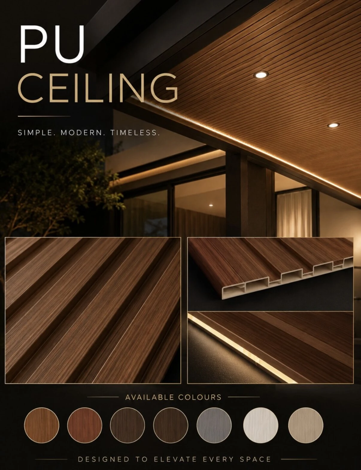 WOOD PU CEILING PIC NO.1